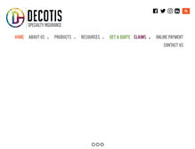 Tablet Screenshot of decotis.com